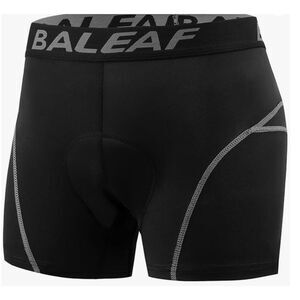 NEW Baleaf Men’s 3D Padded Cycling Underwear Shorts Black NWT Size 3XL